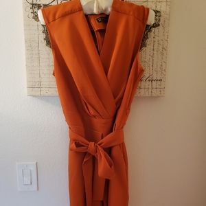 NEW YORK AND COMPANY ORANGE JUMPSUIT